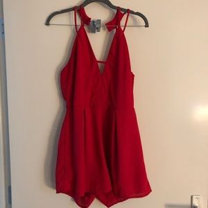 Red Sienna Sky Romper